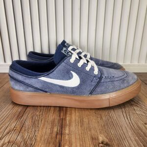 Nike Stefan Janoski Womens Sz 6.5 Blue Suede Gum Skate Sneakers Shoes AH4233-400